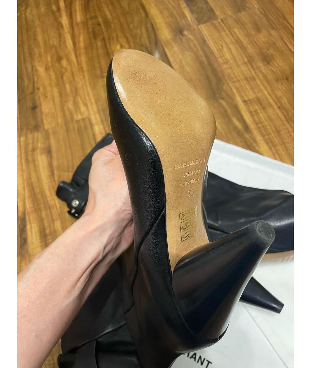 ISABEL MARANT Черные кожаные полусапоги, фото 5