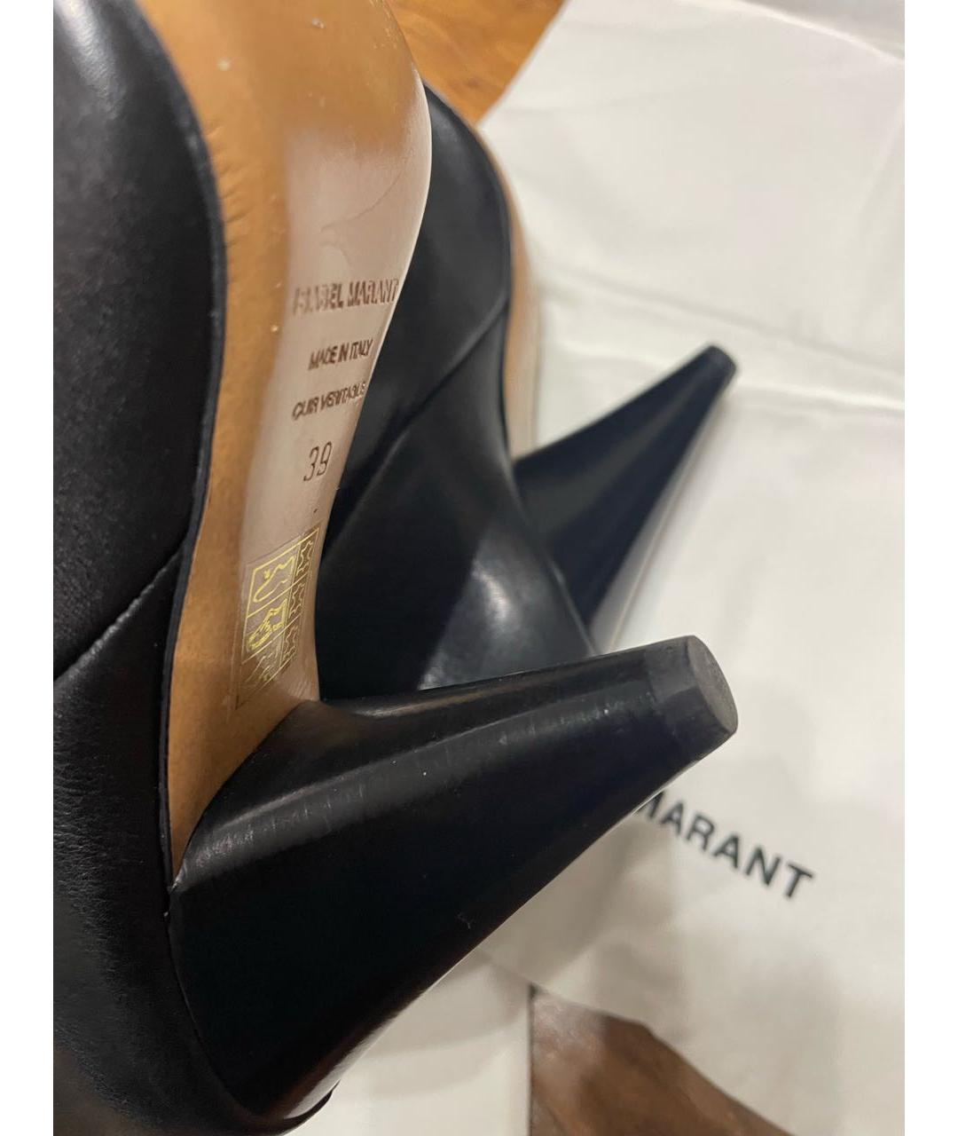 ISABEL MARANT Черные кожаные полусапоги, фото 6