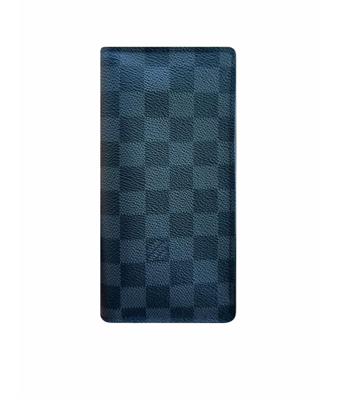 LOUIS VUITTON Черный кожаный кошелек, фото 1
