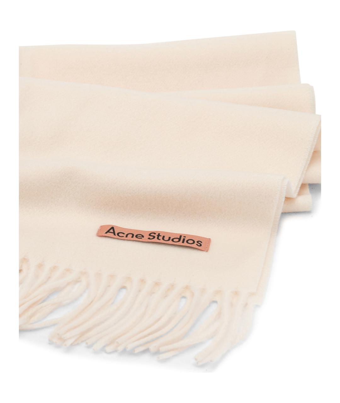 ACNE STUDIOS Розовый шерстяной шарф, фото 2