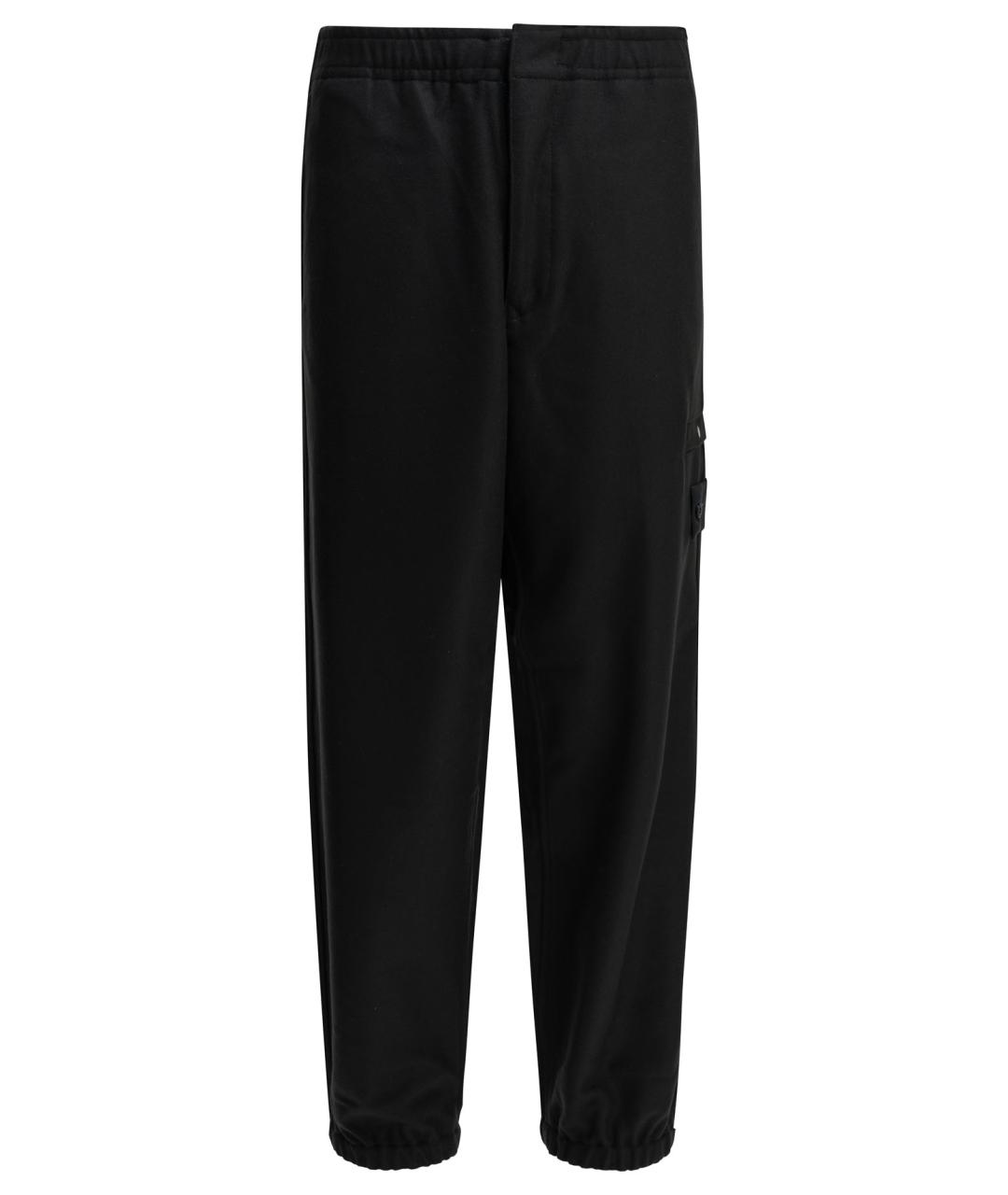 STONE ISLAND Синие шерстяные повседневные брюки, фото 1