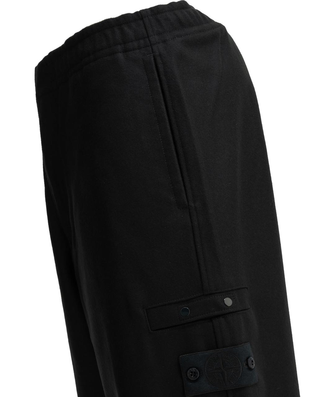STONE ISLAND Синие шерстяные повседневные брюки, фото 4