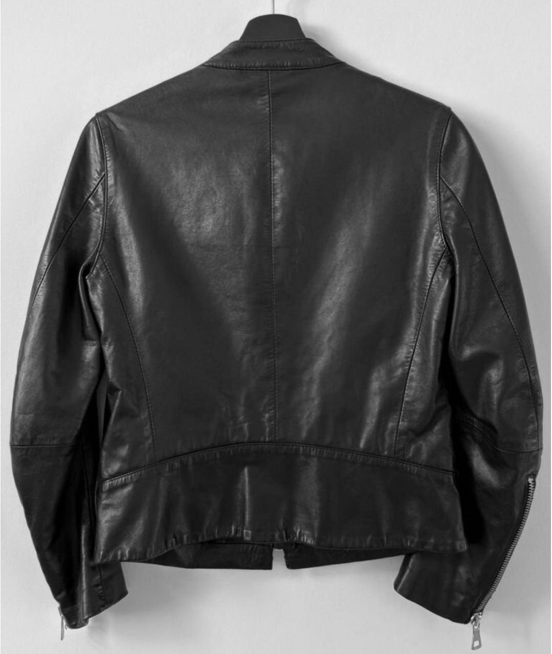 MAISON MARGIELA Черная кожаная куртка, фото 2