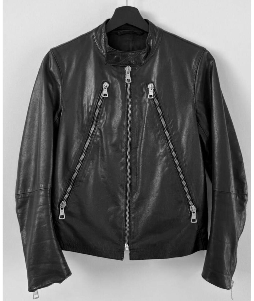 MAISON MARGIELA Черная кожаная куртка, фото 6