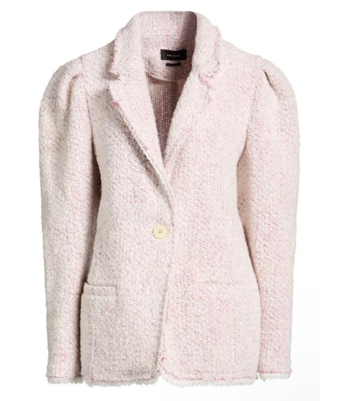 ISABEL MARANT Розовый шерстяной жакет/пиджак, фото 5