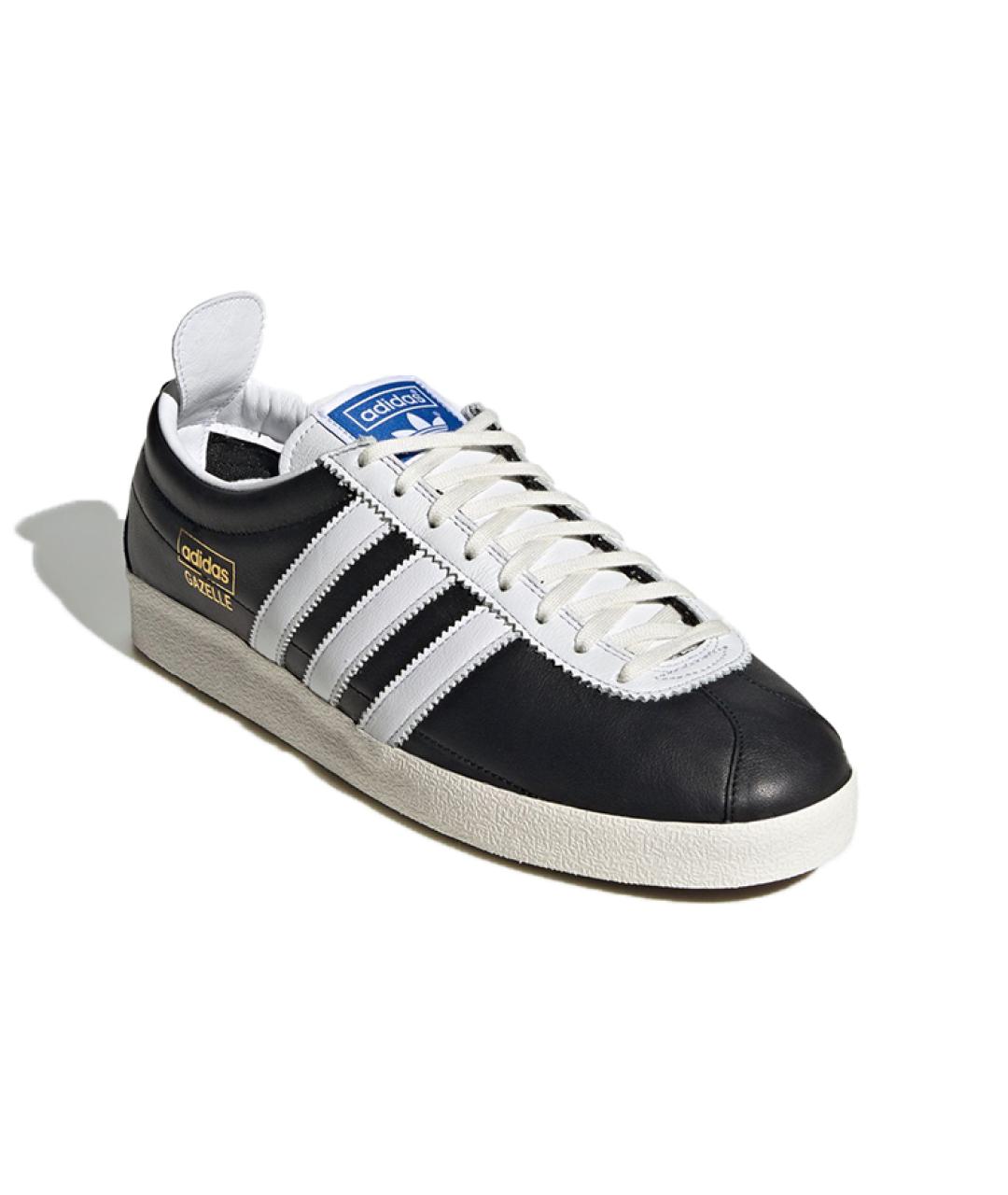 ADIDAS Черные кожаные кроссовки, фото 3