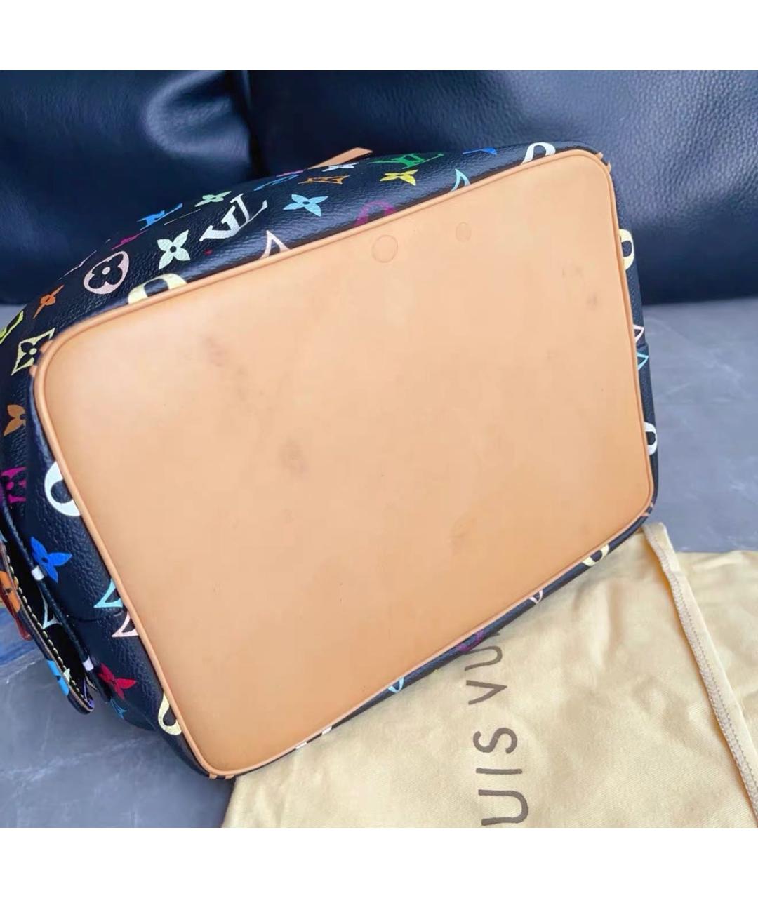 LOUIS VUITTON Черная кожаная сумка тоут, фото 6