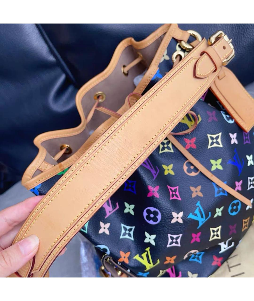 LOUIS VUITTON Черная кожаная сумка тоут, фото 2
