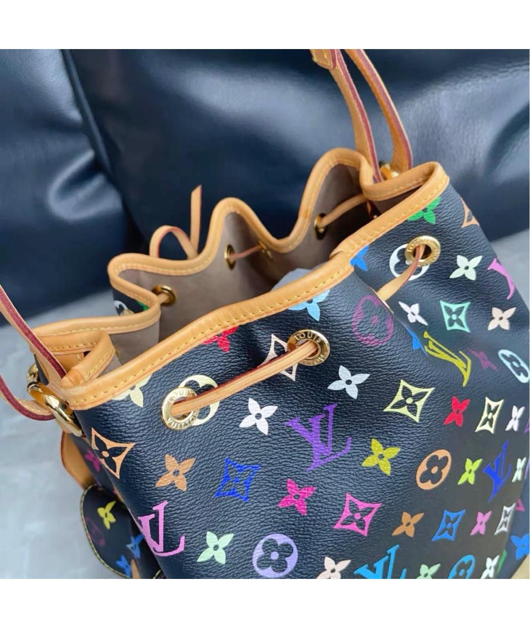 LOUIS VUITTON Черная кожаная сумка тоут, фото 4