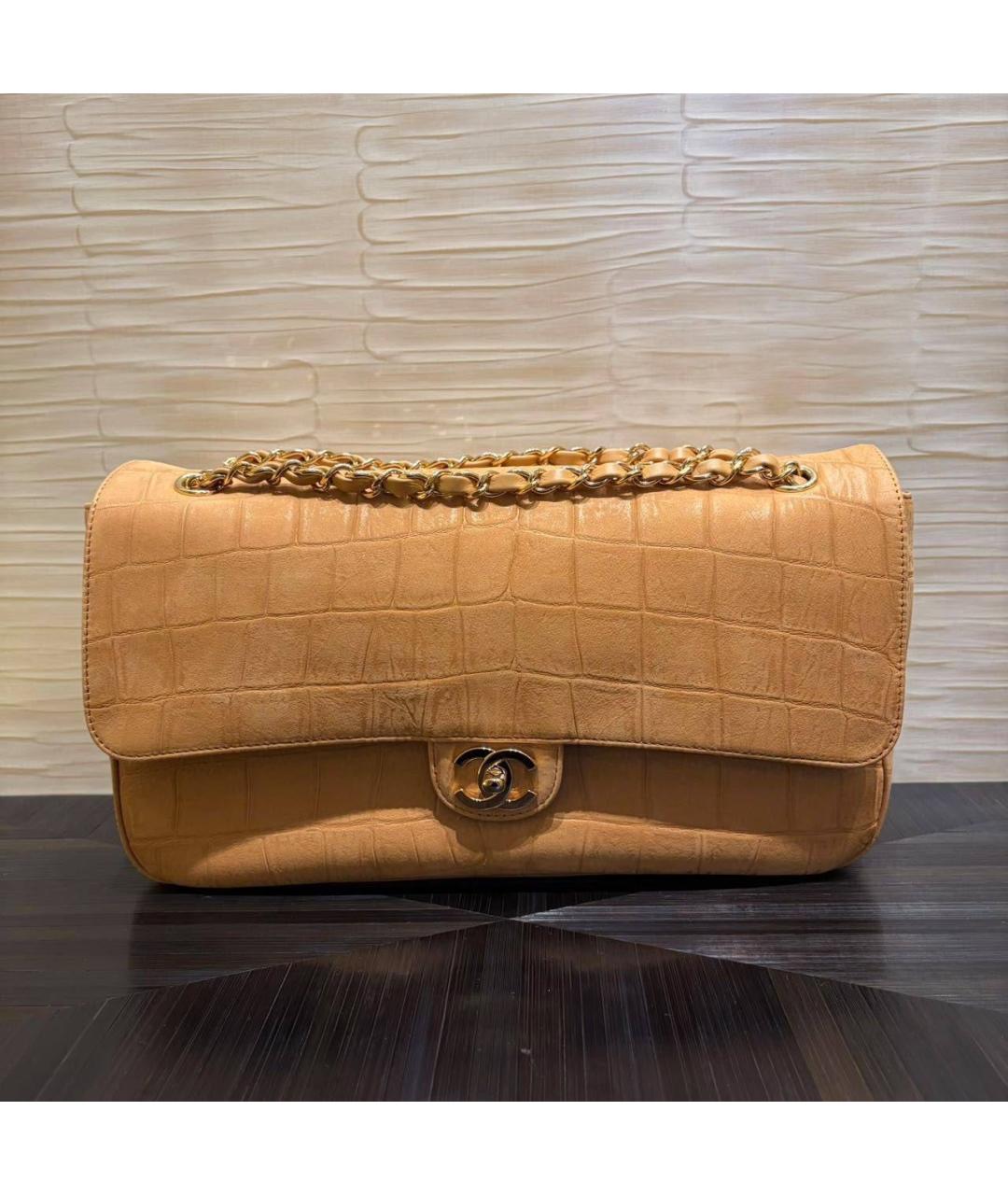 CHANEL Коричневая кожаная сумка через плечо, фото 4