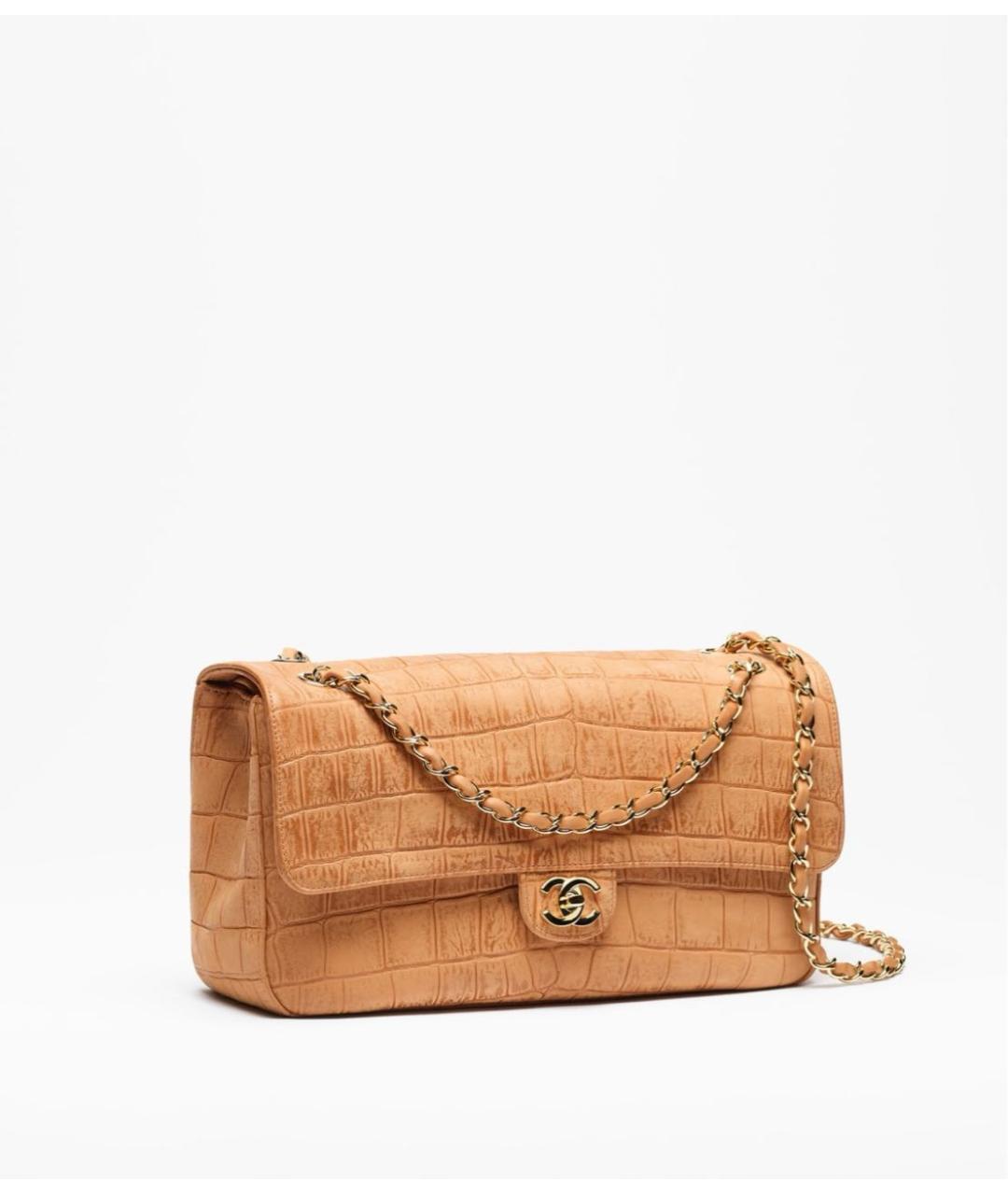 CHANEL Коричневая кожаная сумка через плечо, фото 2
