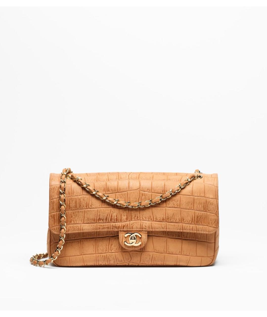 CHANEL Коричневая кожаная сумка через плечо, фото 5