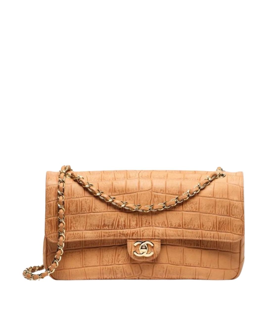 CHANEL Коричневая кожаная сумка через плечо, фото 1