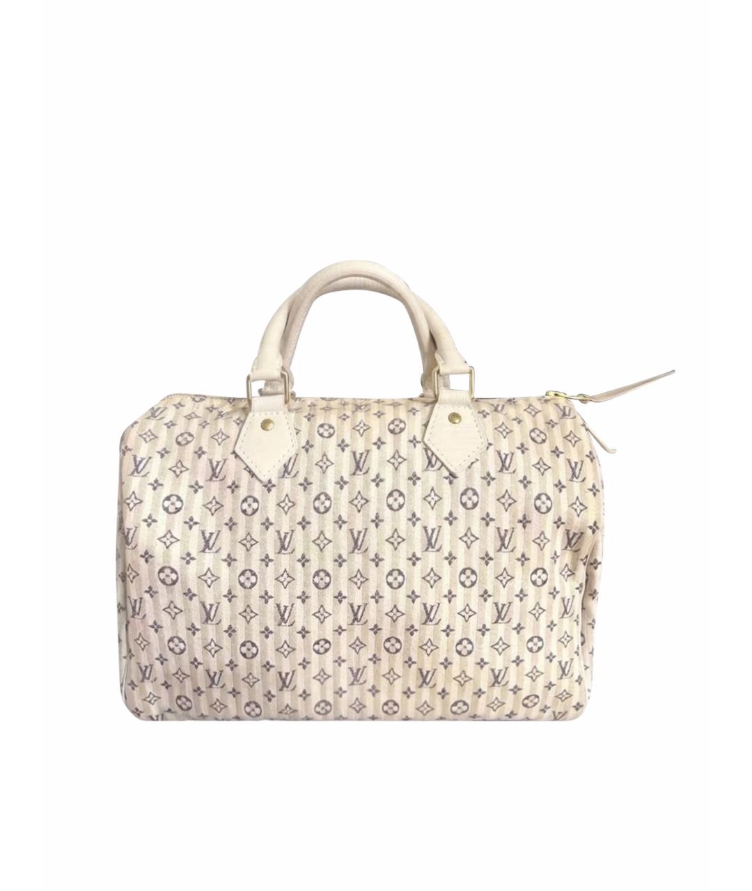 LOUIS VUITTON Белая кожаная сумка с короткими ручками, фото 1