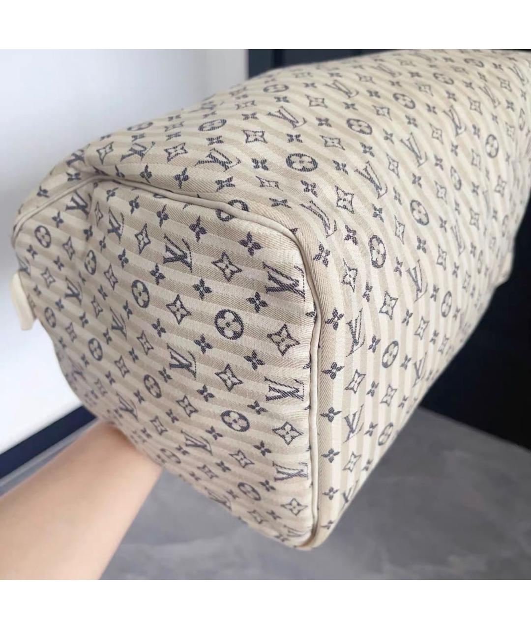 LOUIS VUITTON Белая кожаная сумка с короткими ручками, фото 6
