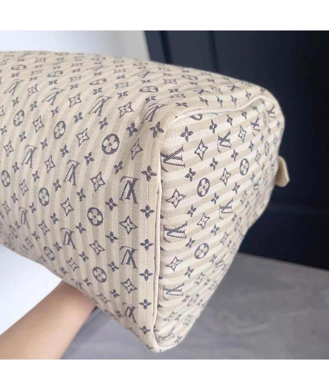 LOUIS VUITTON Белая кожаная сумка с короткими ручками, фото 7