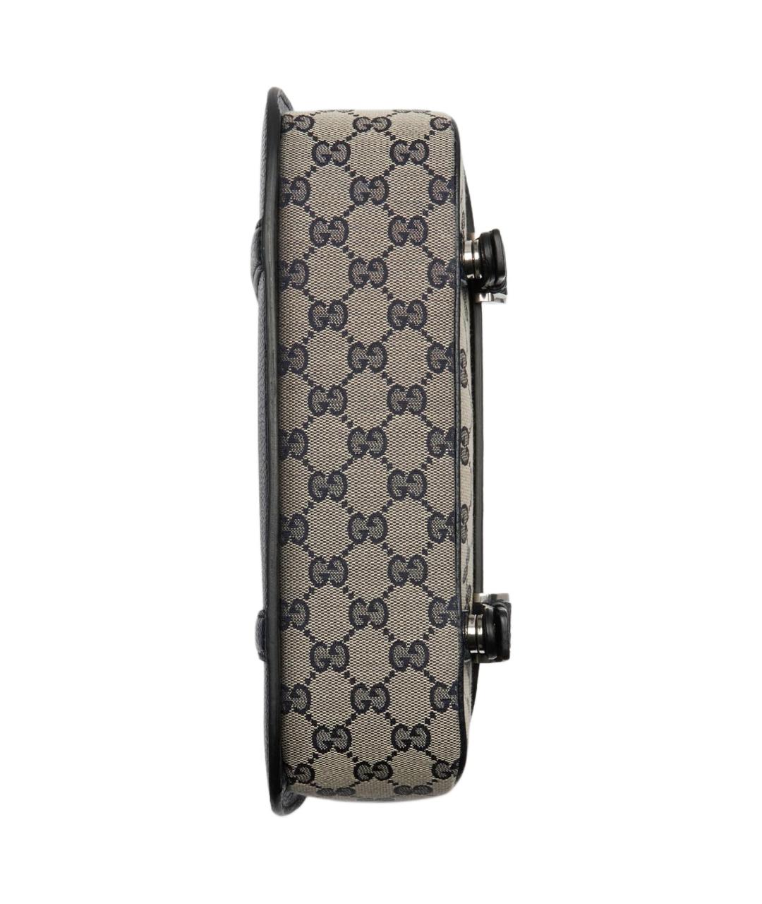 GUCCI Темно-синяя сумка на плечо из канвы, фото 5