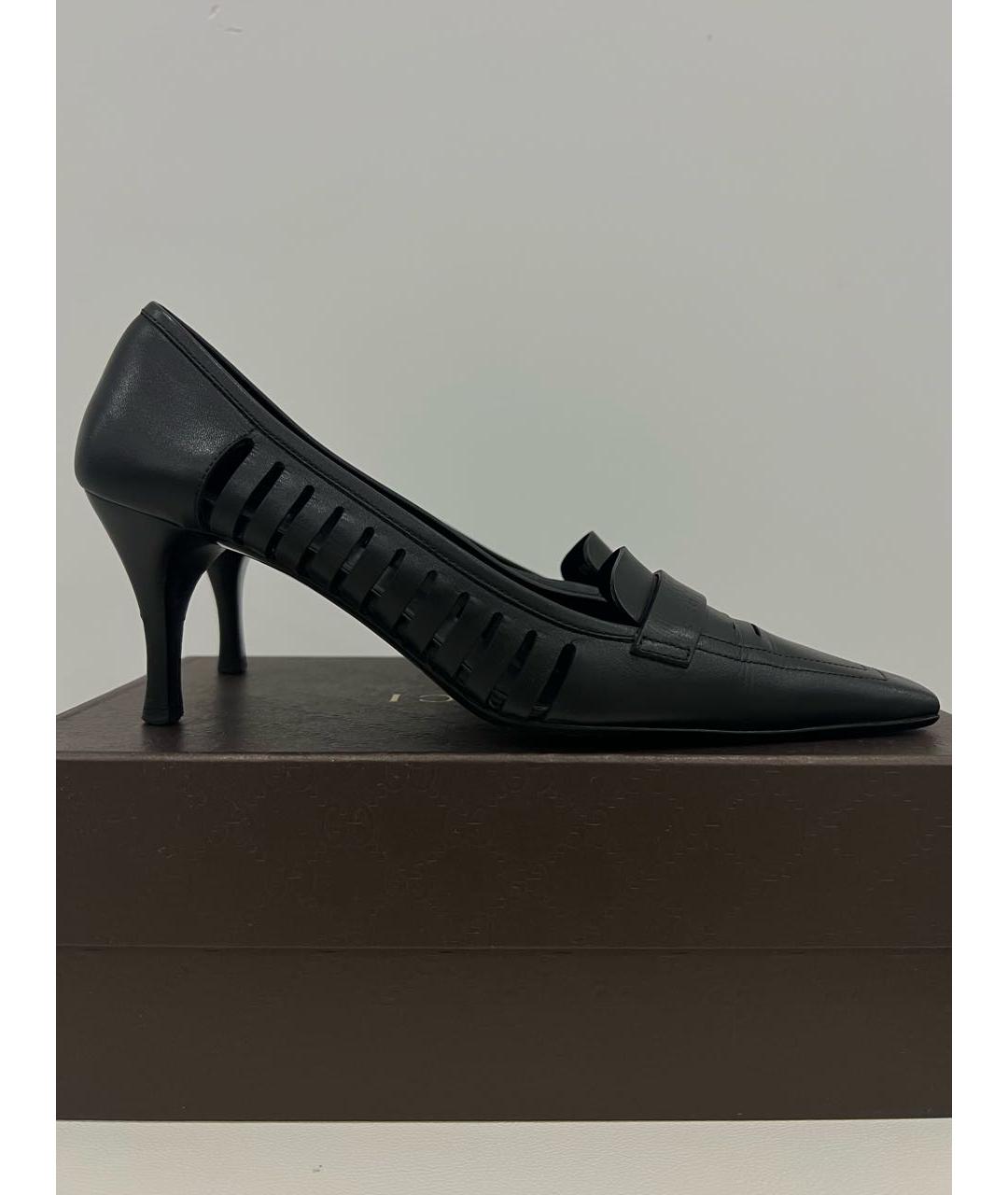 GUCCI Черные кожаные туфли, фото 2