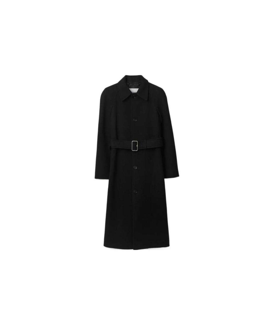 BURBERRY Черное шерстяное пальто, фото 4