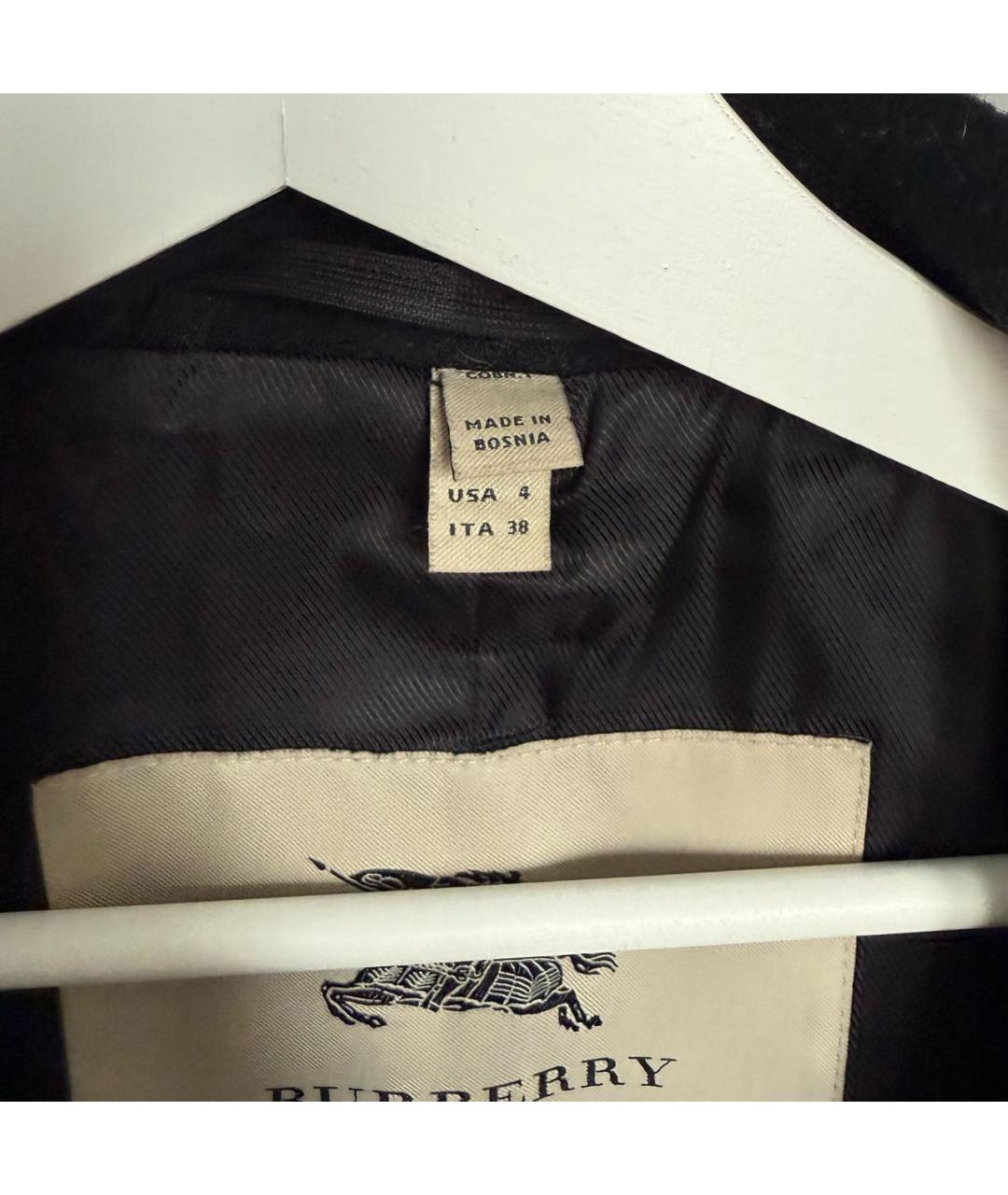 BURBERRY Черное шерстяное пальто, фото 3