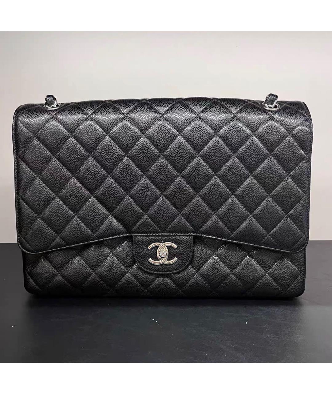 CHANEL Черная кожаная сумка тоут, фото 8