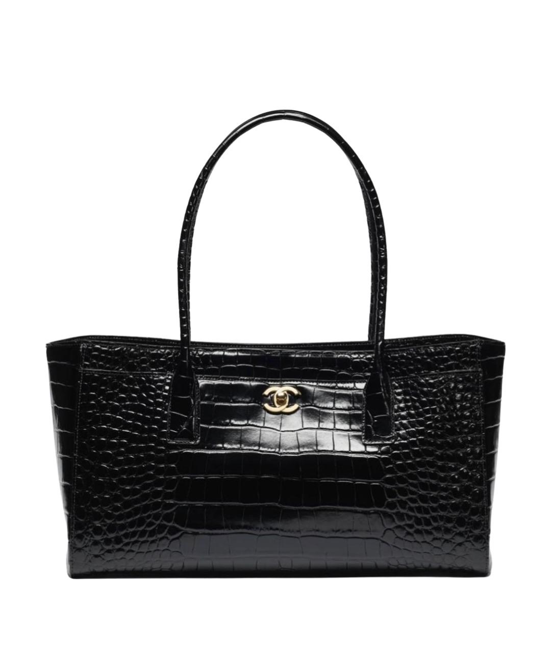 CHANEL Черная кожаная сумка тоут, фото 1