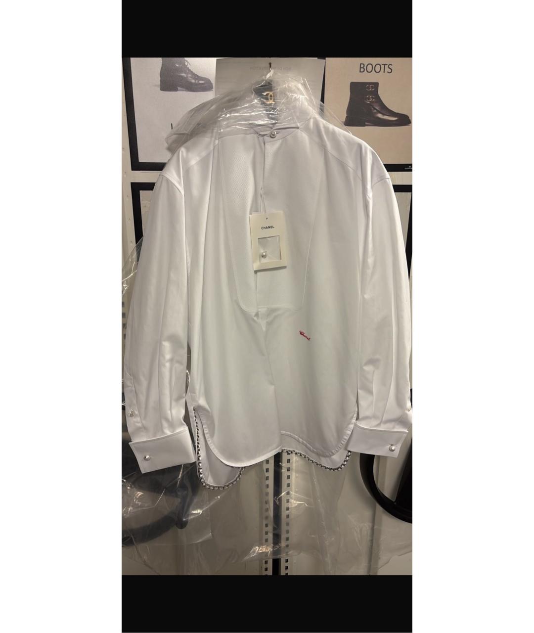 CHANEL Белая хлопковая рубашка, фото 2