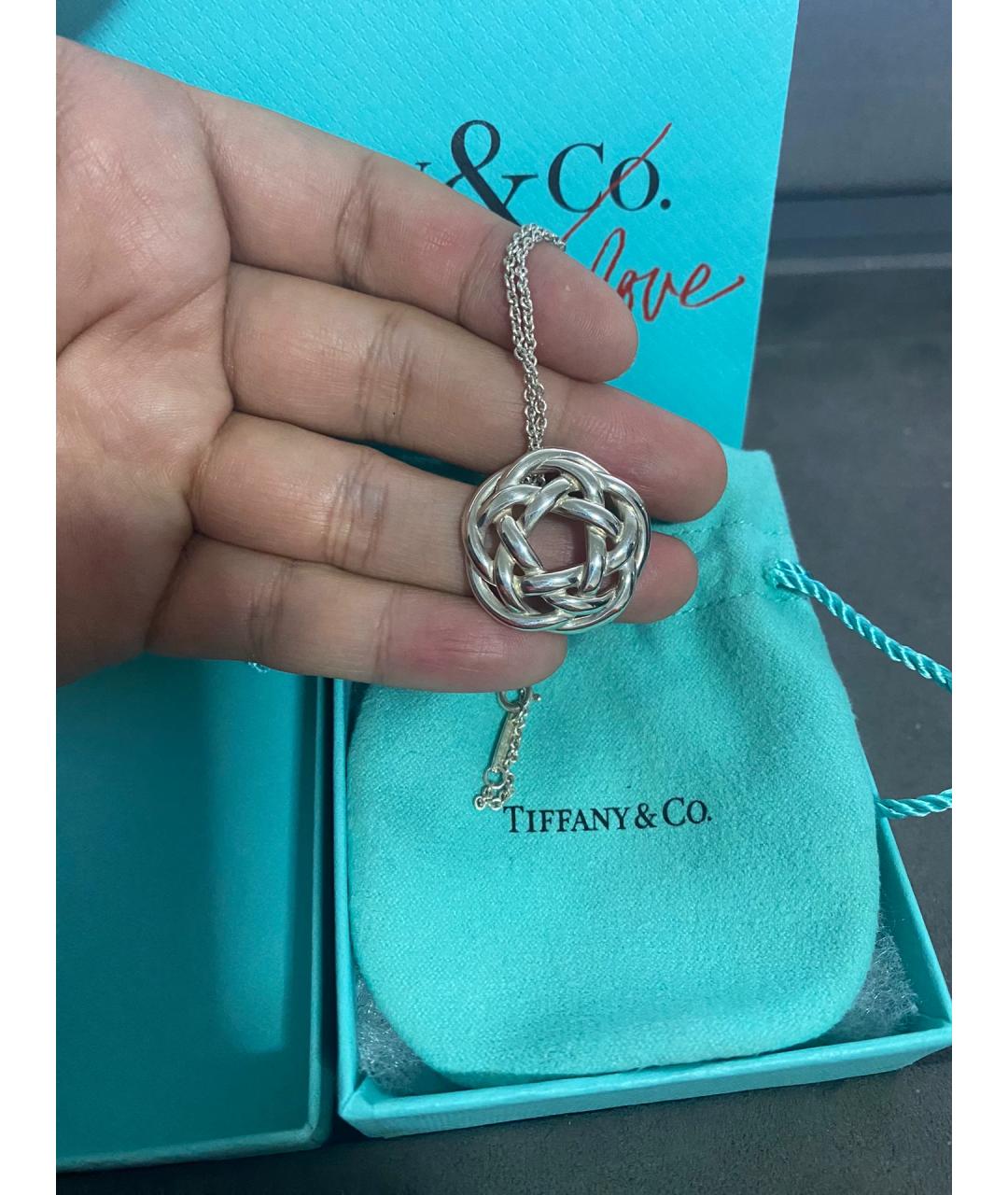 TIFFANY&CO Серебряное серебряное колье, фото 3