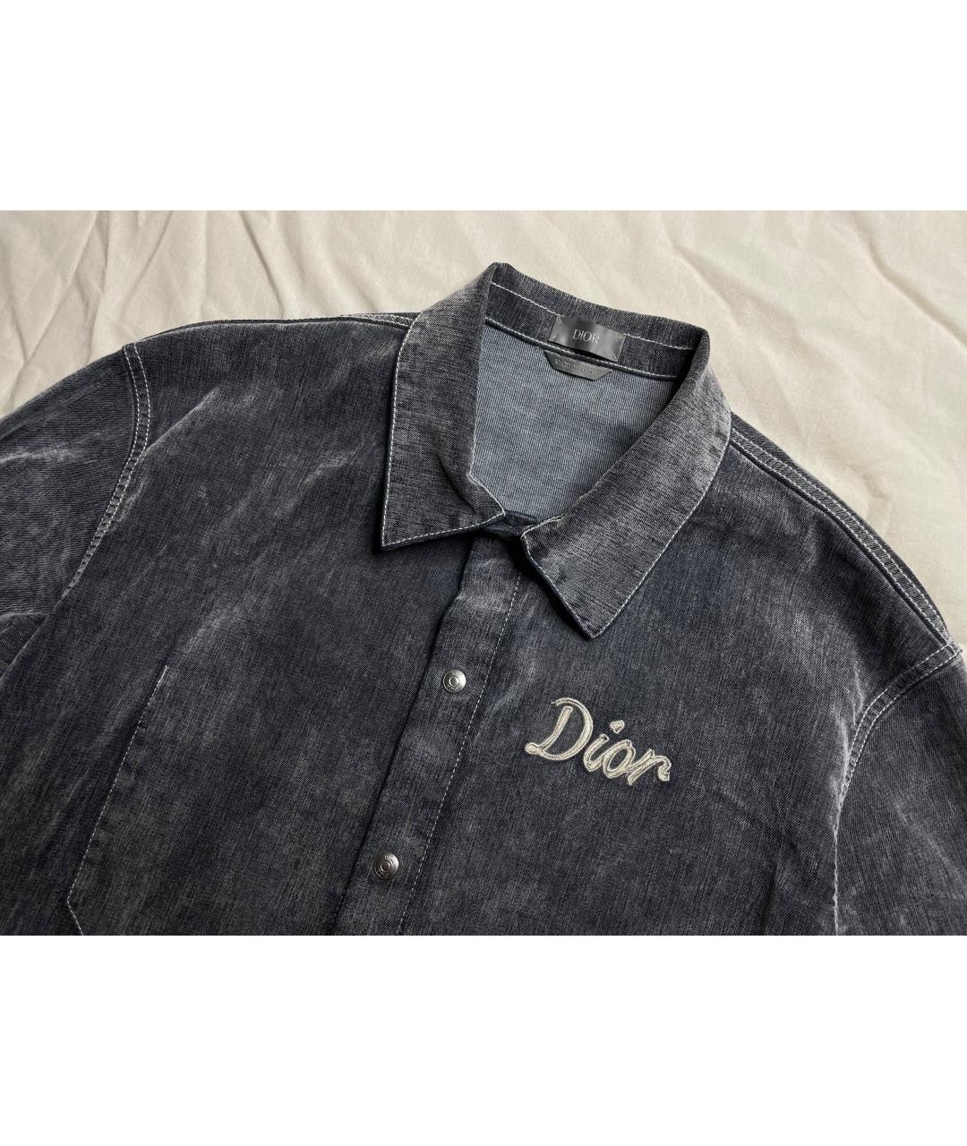 CHRISTIAN DIOR Серебряная хлопко-эластановая куртка, фото 3