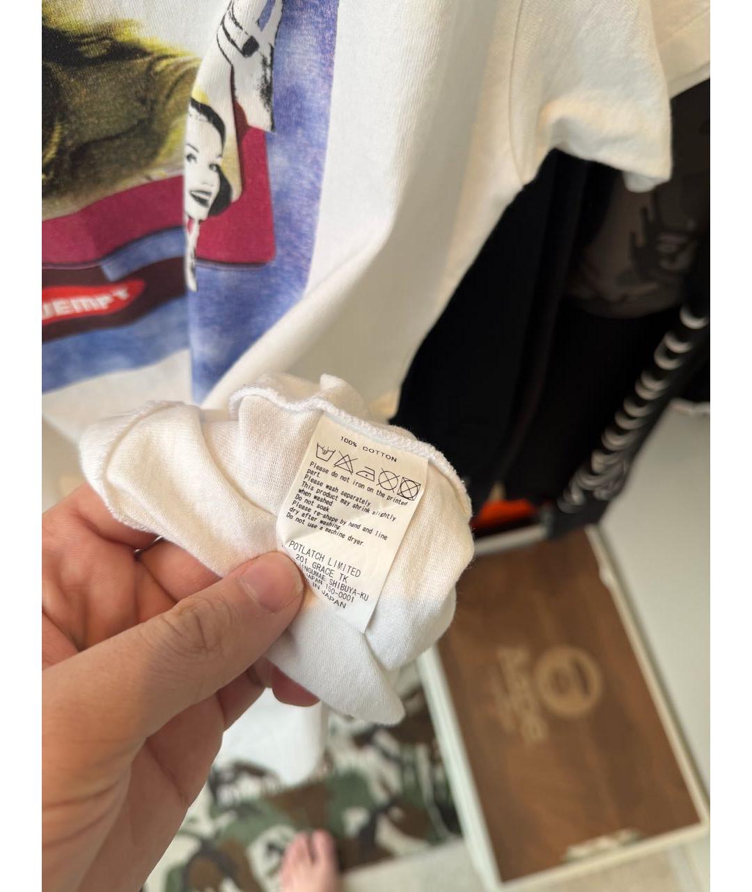 CAV EMPT Белая хлопковая футболка, фото 4