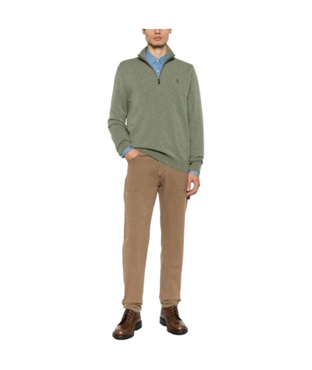 POLO RALPH LAUREN Зеленый джемпер / свитер, фото 3
