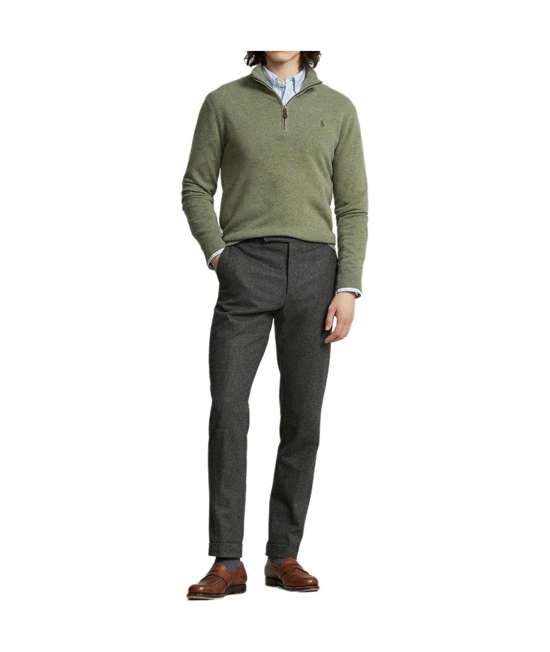POLO RALPH LAUREN Зеленый джемпер / свитер, фото 2