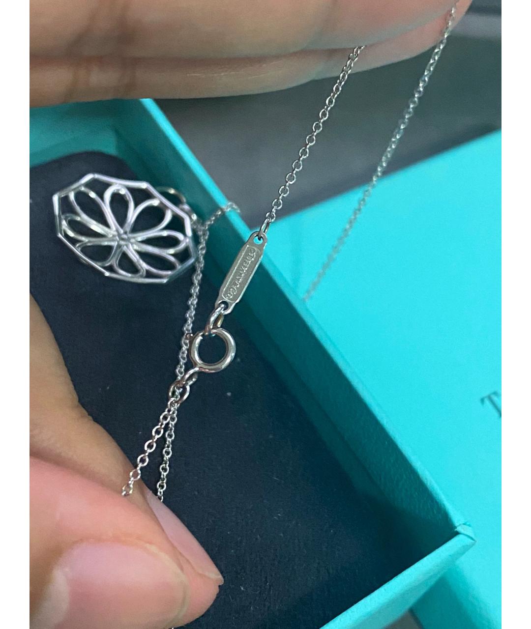 TIFFANY&CO Серебряное платиновое колье, фото 8