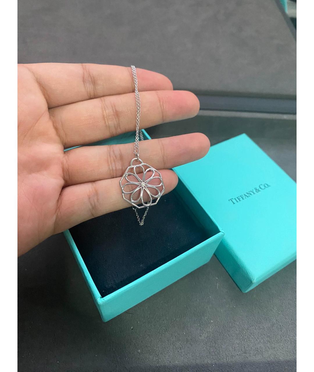 TIFFANY&CO Серебряное платиновое колье, фото 6