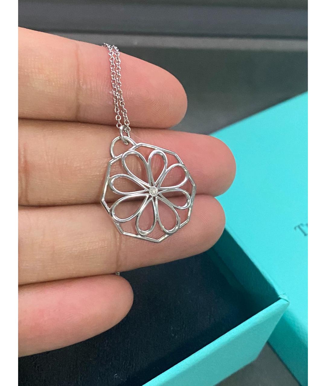 TIFFANY&CO Серебряное платиновое колье, фото 4