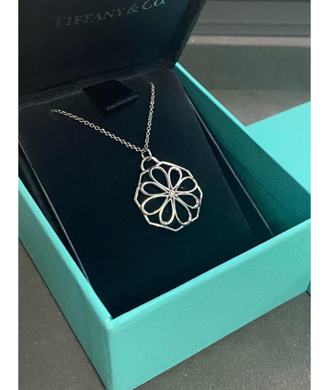 TIFFANY&CO Серебряное платиновое колье, фото 10