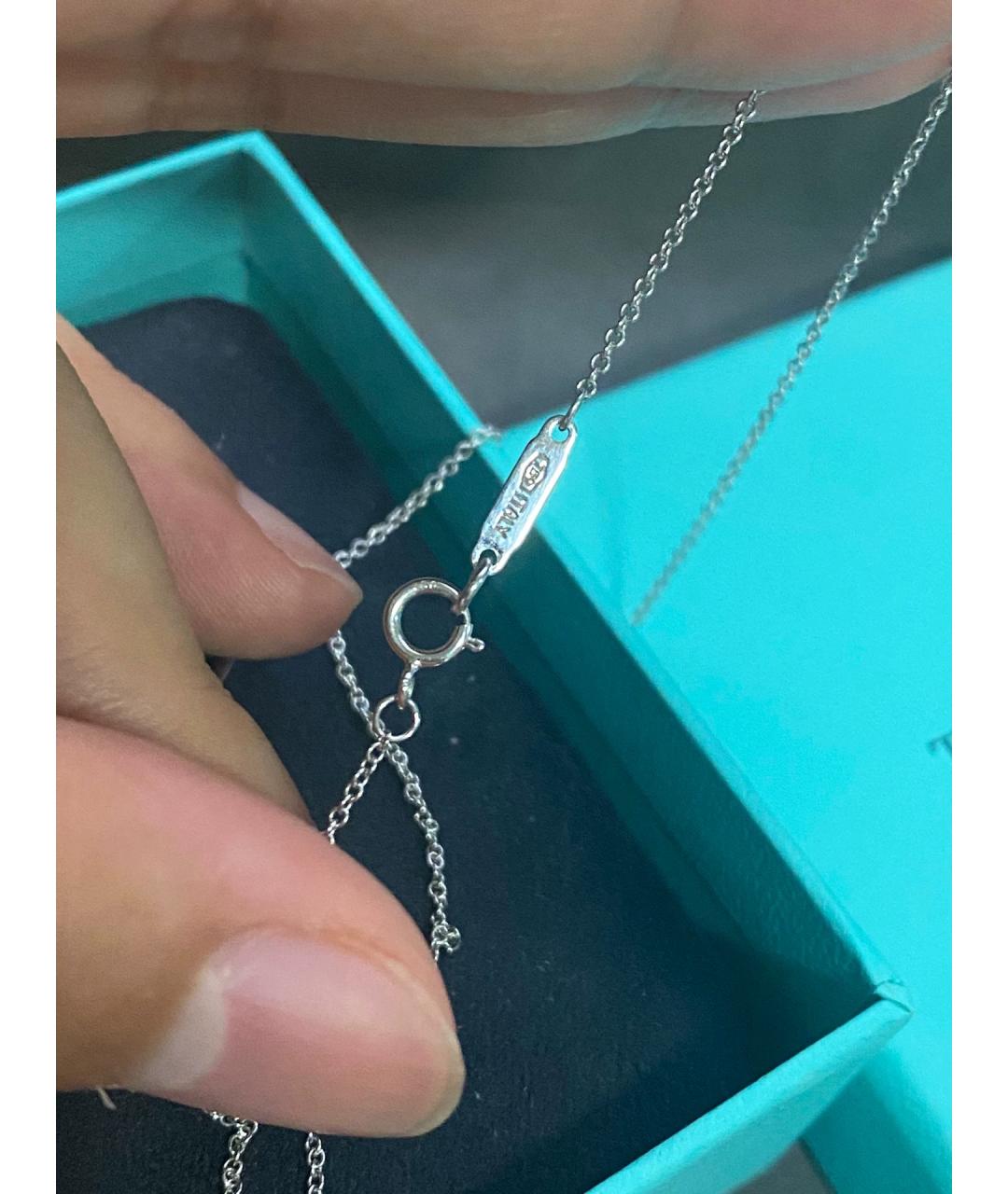 TIFFANY&CO Серебряное платиновое колье, фото 9