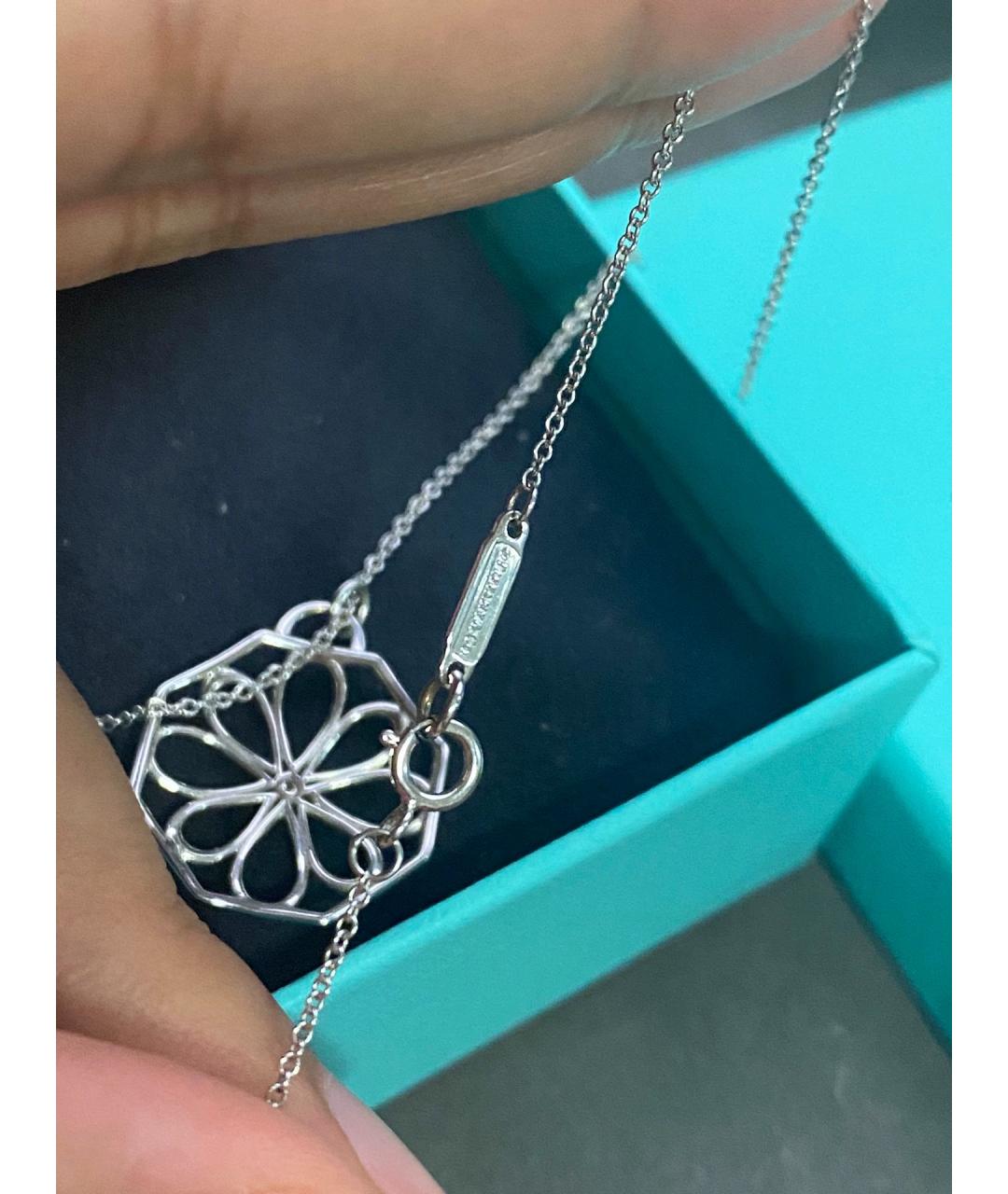 TIFFANY&CO Серебряное платиновое колье, фото 7