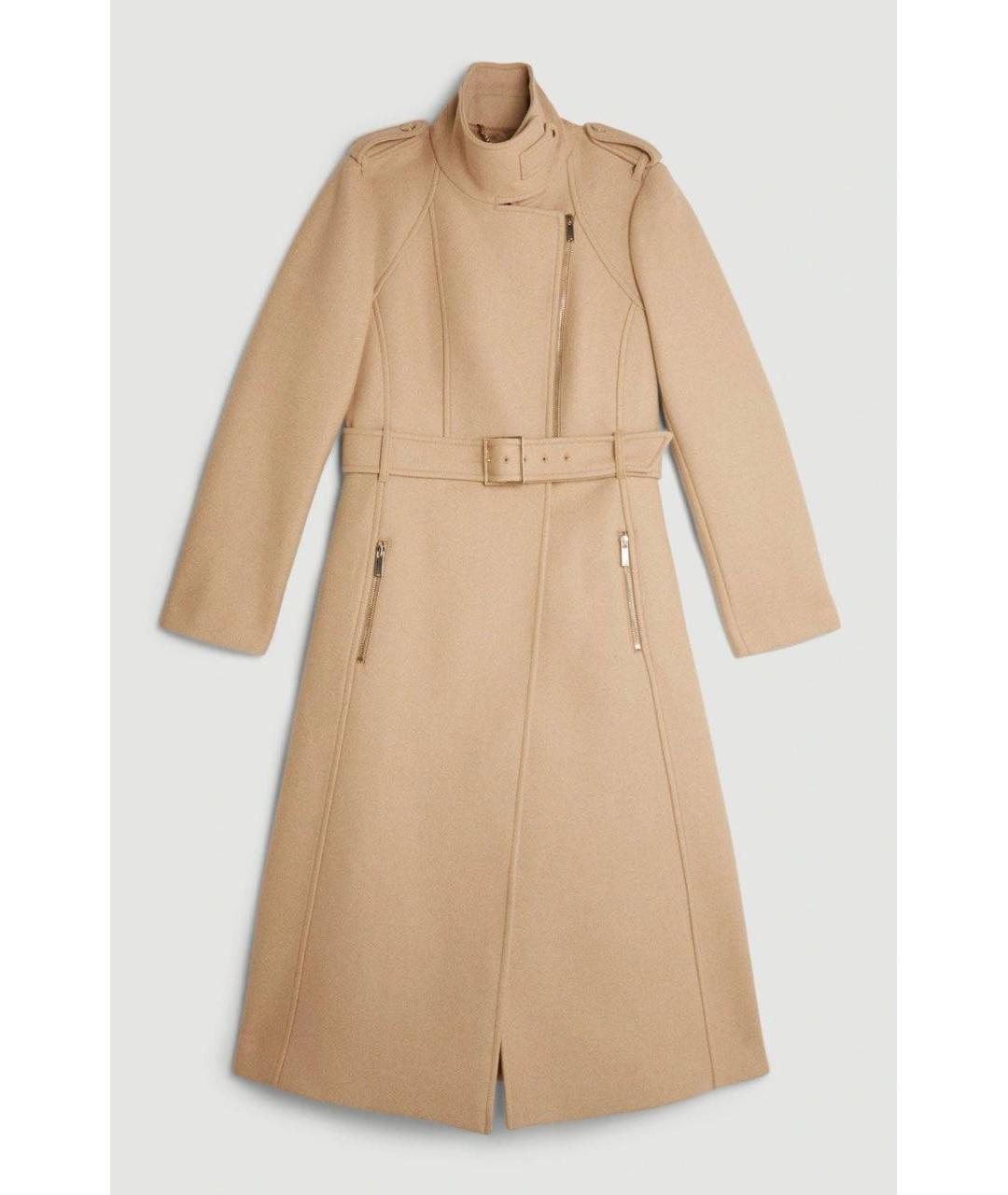 'S MAX MARA Бежевое шерстяное пальто, фото 6