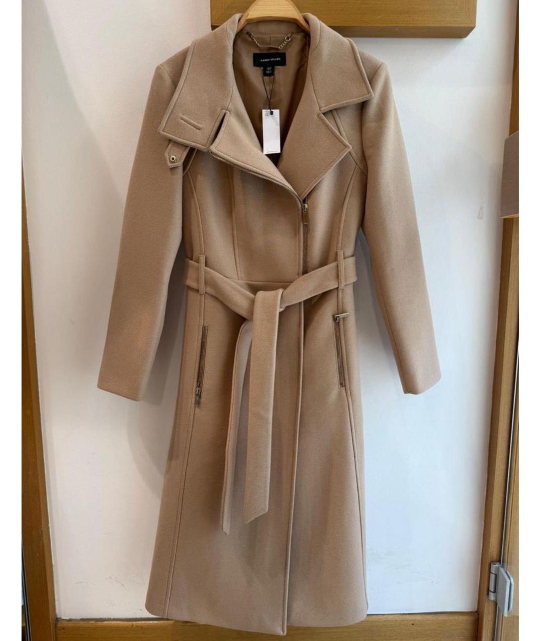 'S MAX MARA Бежевое шерстяное пальто, фото 5