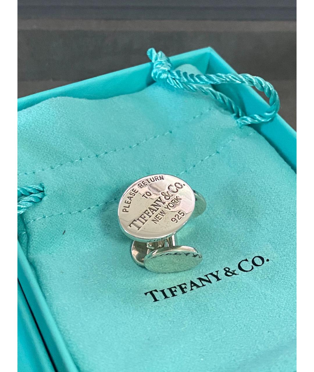TIFFANY&CO Серебряные серебряные запонки, фото 2