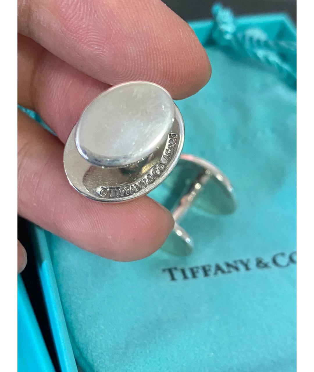 TIFFANY&CO Серебряные серебряные запонки, фото 6