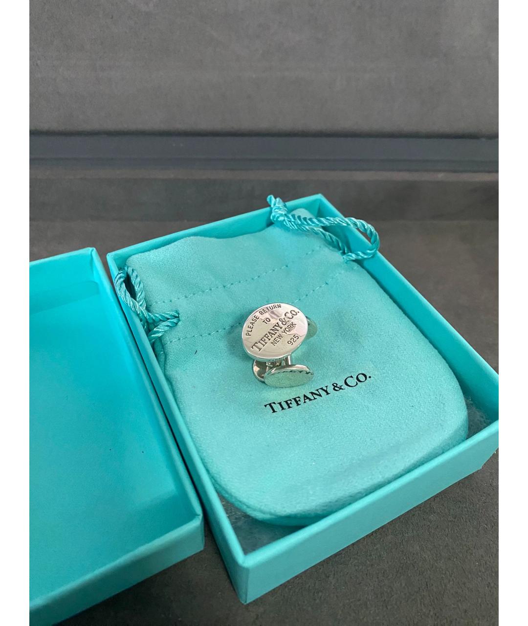 TIFFANY&CO Серебряные серебряные запонки, фото 7