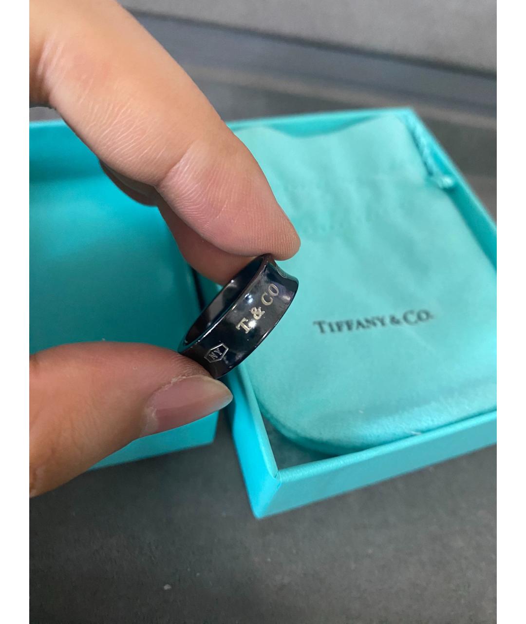 TIFFANY&CO Черное металлическое кольцо, фото 8