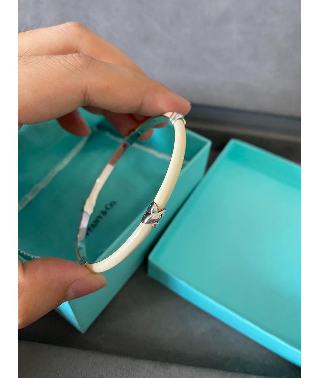 TIFFANY&CO Белый серебряный браслет, фото 6