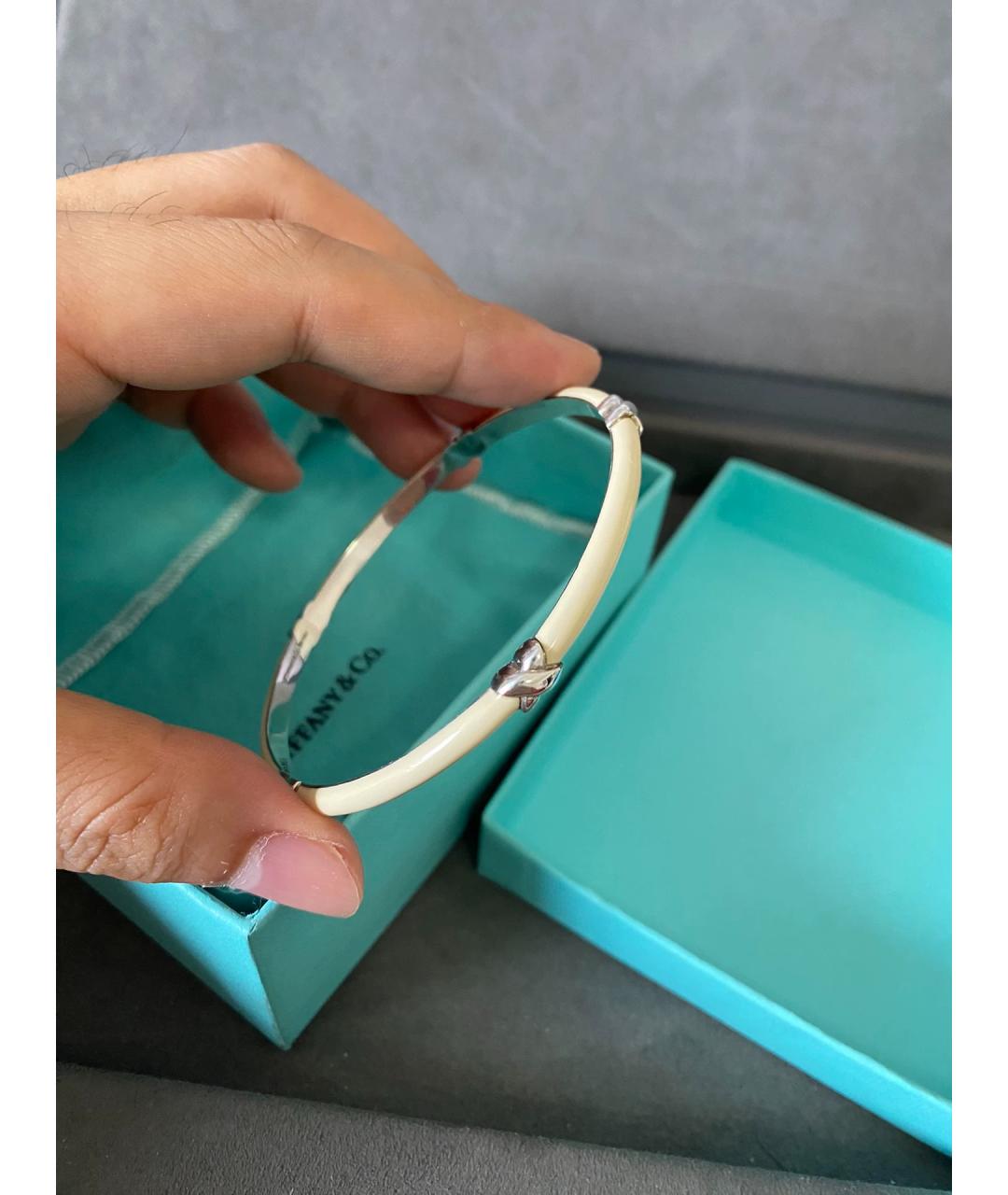 TIFFANY&CO Белый серебряный браслет, фото 3