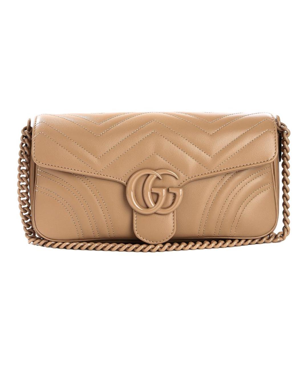 GUCCI Коричневая кожаная сумка через плечо, фото 1