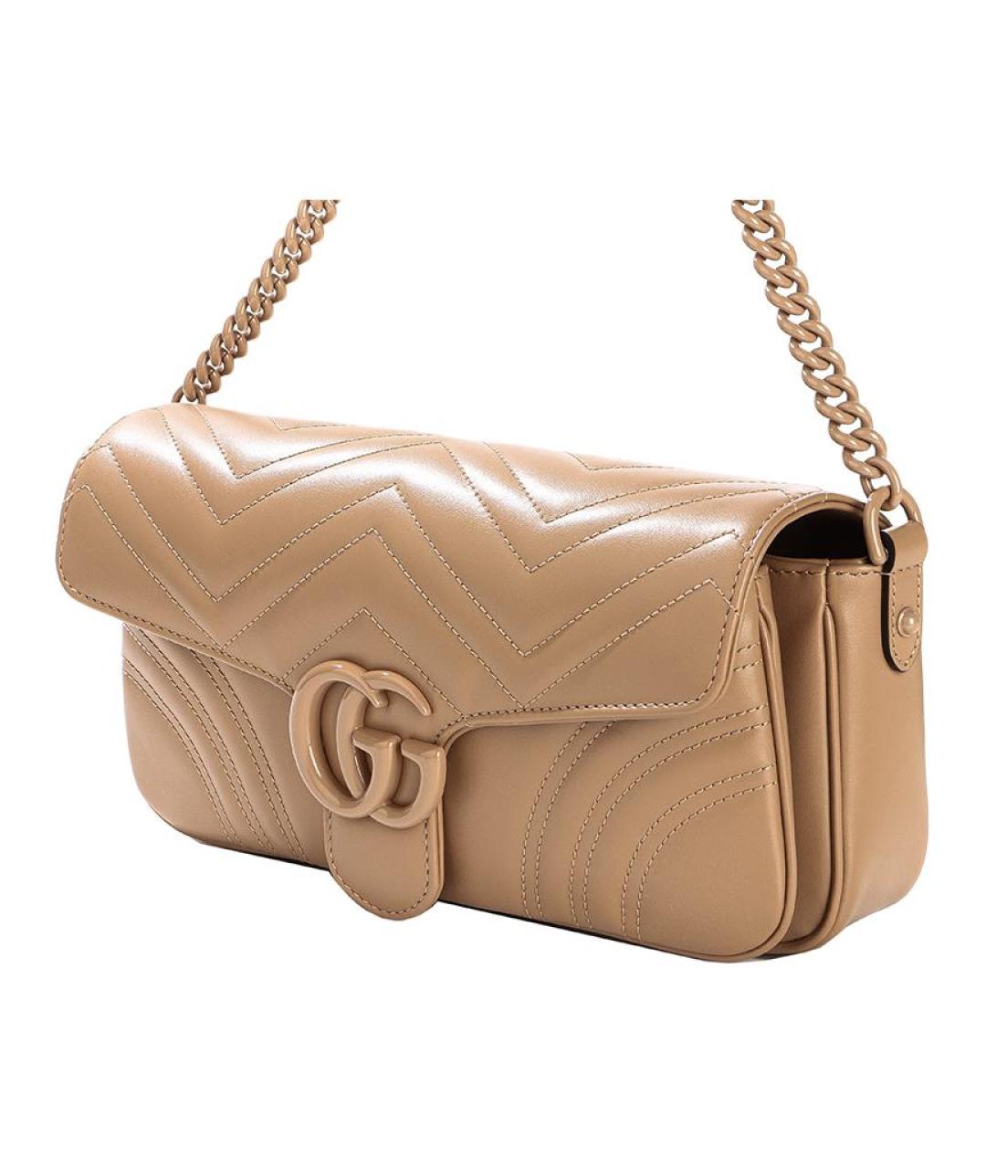 GUCCI Коричневая кожаная сумка через плечо, фото 3