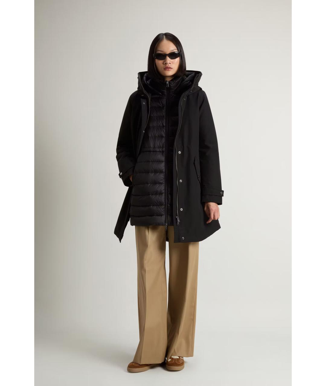 WOOLRICH Черная хлопковая парка, фото 2