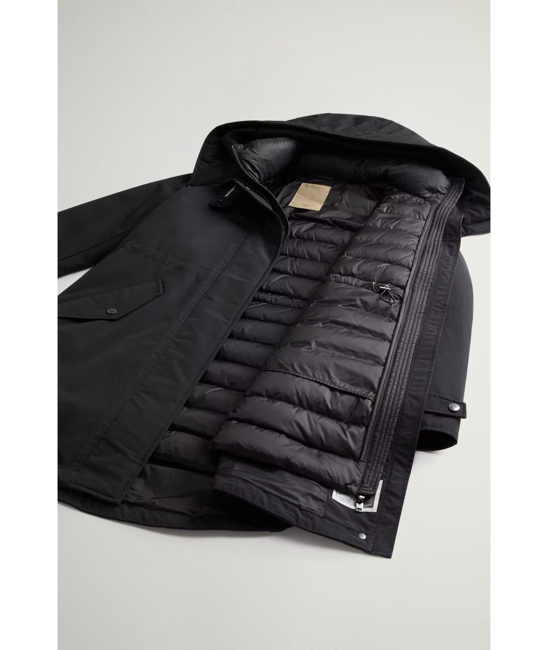 WOOLRICH Черная хлопковая парка, фото 8